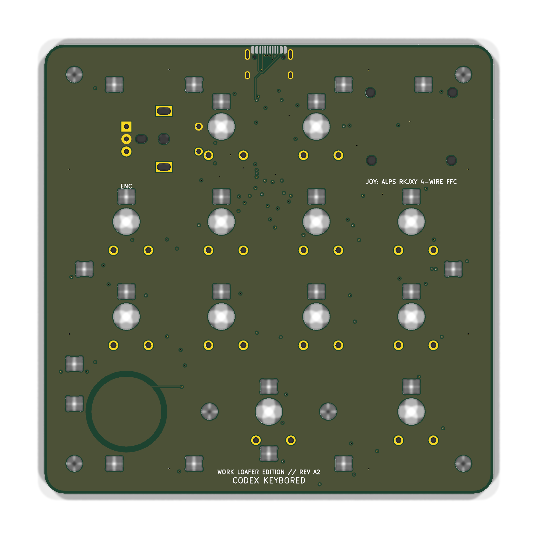 CODEX KEYBORED top PCB